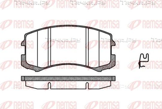 Тормозные колодки Remsa передние для Mitsubishi Lancer IX 2003-2013. Артикул 0965.01