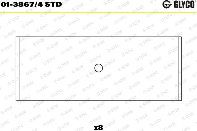 Вкладыши шатунные Glyco для SEAT Ibiza II 1997-2002. Артикул 01-3867/4 STD