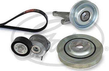 Приводной ремень поликлиновой с роликами (комплект) Gates Micro-V® для Citroen Jumpy II 2011-2016. Артикул K086PK1245