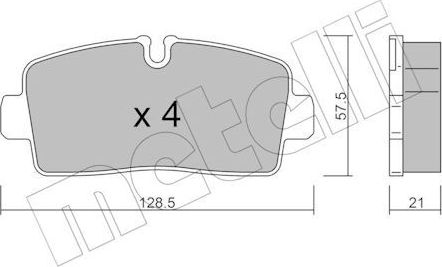 Тормозные колодки Metelli. Артикул 22-1380-0