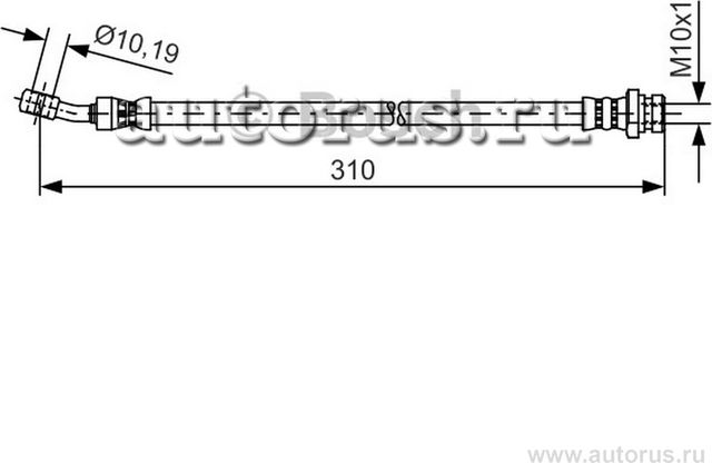 Шланг тормозной KIA CEED 310мм зад.прав. (Bosch). Артикул 1987481416