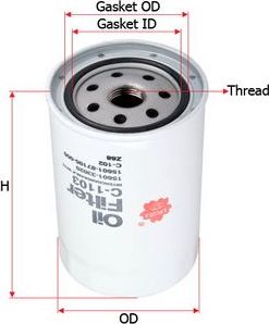 Масляный фильтр Sakura для BMW 5 III (E34) 1987-1990. Артикул C-1103