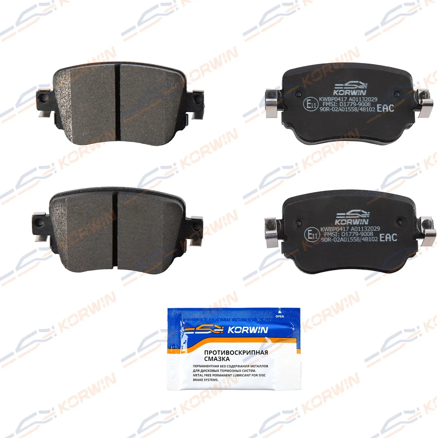Колодки тормозные зад. Audi A1 (8X) 10-/Q3 11-/Skoda Octavia III (5E) 12 (Korwin). Артикул KWBP0417