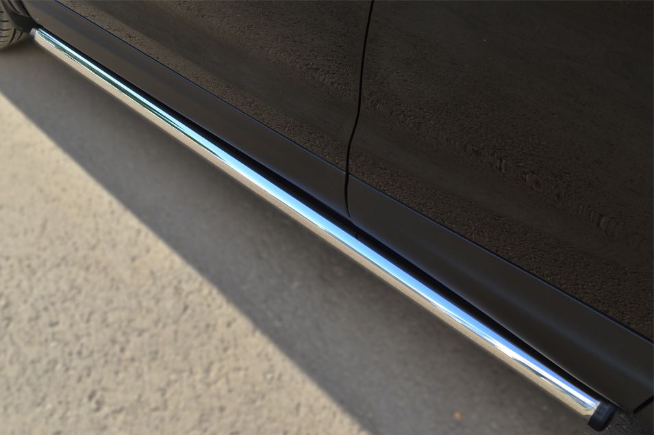 Защита порогов RusStal труба d63 (вариант 2) для Nissan Qashqai II 2014-2018. Артикул NQQT-001789