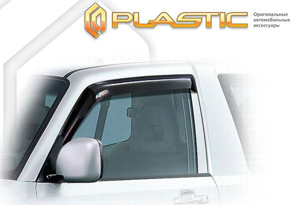 Дефлекторы СА Пластик для окон (Classic полупрозрачный) Mitsubishi Pajero III 3 двери 2002-2006. Артикул 2010030307916