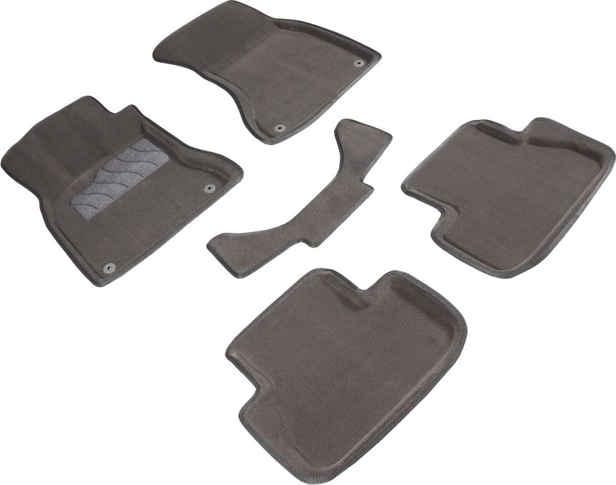 Коврики Seintex 3D ворсовые для салона Audi A4 (B8) 2007-2011 Серые. Артикул 86835