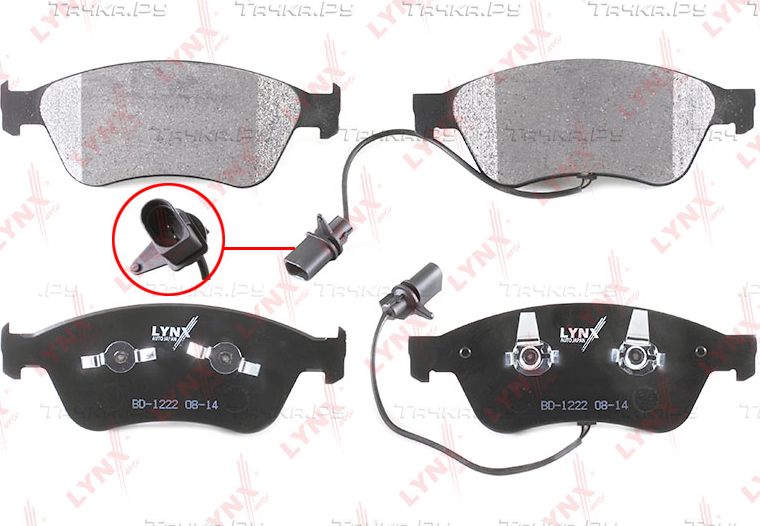 Тормозные колодки LYNXauto передние для Audi A6 III (C6) 2004-2011. Артикул BD-1222