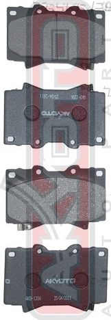 Тормозные колодки Akyoto Packing AKYOTO. Артикул AKD-1206