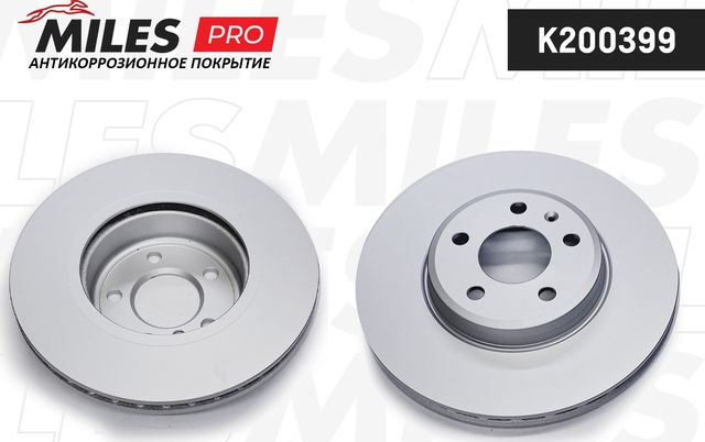 Тормозной диск Miles передний для Audi A5 II (F5) 2016-2026. Артикул K200399