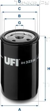 Топливный фильтр UFI для Renault Midlum 2000-2006. Артикул 24.323.00