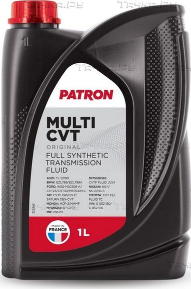 Жидкость гидравлическая (Patron). Артикул MULTICVT1LORIGINAL