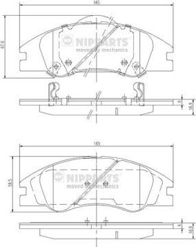 Тормозные колодки Nipparts. Артикул J3600326