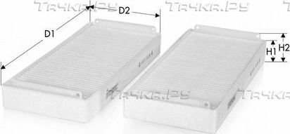 Салонный фильтр Tecneco Filters для Maybach 62 I 2002-2012. Артикул CK5972-2