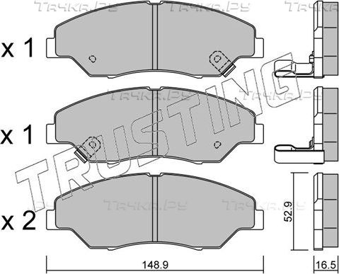 Тормозные колодки Trusting передние для Kia Sportage I 1999-2003. Артикул 385.0