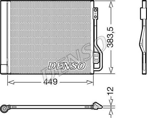 Радиатор кондиционера (конденсатор) Denso. Артикул DCN16002