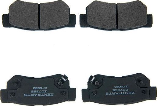 Тормозные колодки Zentparts. Артикул Z07365