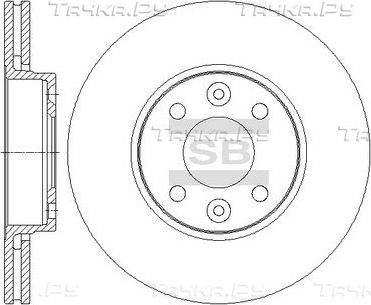 Тормозной диск Sangsin Hi-Q передний для Renault Symbol ll 2008-2012. Артикул SD3067