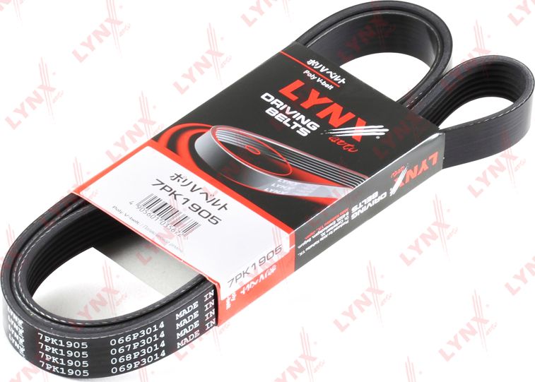 Приводной ремень поликлиновой LYNXauto. Артикул 7PK1905