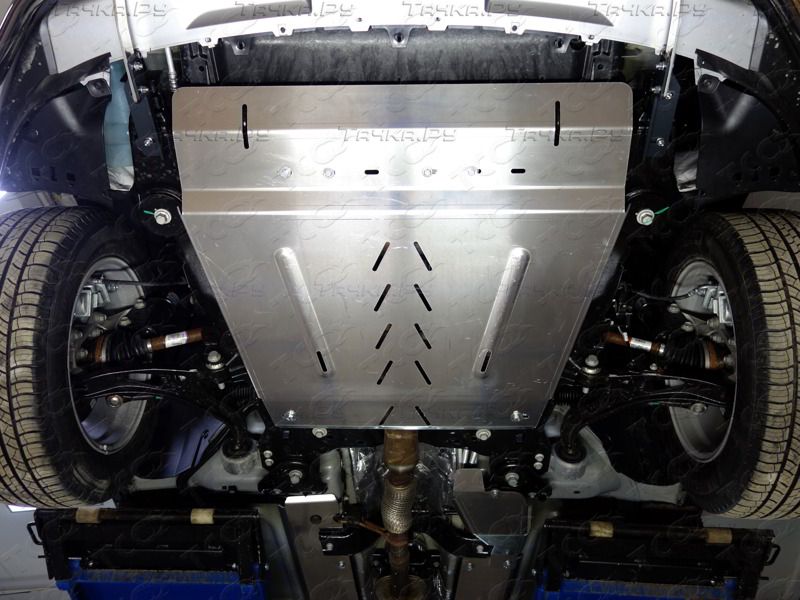 Защита алюминиевая ТСС (4 мм) для картера и КПП Ford Explorer V (кроме Sport 3.5 EcoBoost) 2015-2019. Артикул ZKTCC00180