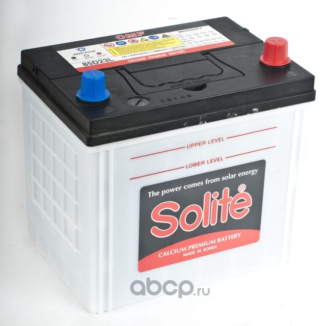 Аккумулятор SOLITE 70А/ч обратная полярность нижнее крепление. Артикул 85D23L