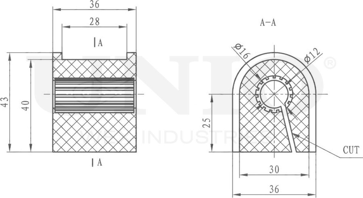 Втулка стабилизатора (Unio). Артикул RMP-10180