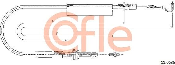 Трос газа Cofle. Артикул 92.11.0636