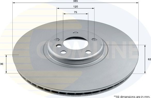 Тормозной диск Comline Comline передний правый для BMW X5 II (E70) 2010-2013. Артикул ADC2878VR