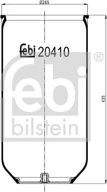 Пневмоподушка (пневморессора) Febi Bilstein для MAN SÜ 1975-1986. Артикул 20410