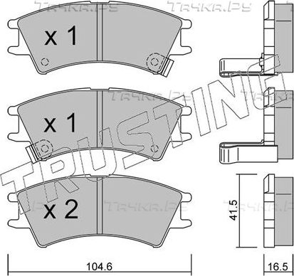 Тормозные колодки Trusting передние для Hyundai Atos 1998-2002. Артикул 370.0
