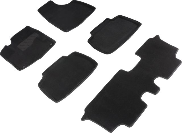 Коврики Seintex 3D ворсовые для салона GAC GS8 I 2019-2023 ЧЕРНЫЕ. Артикул 96405