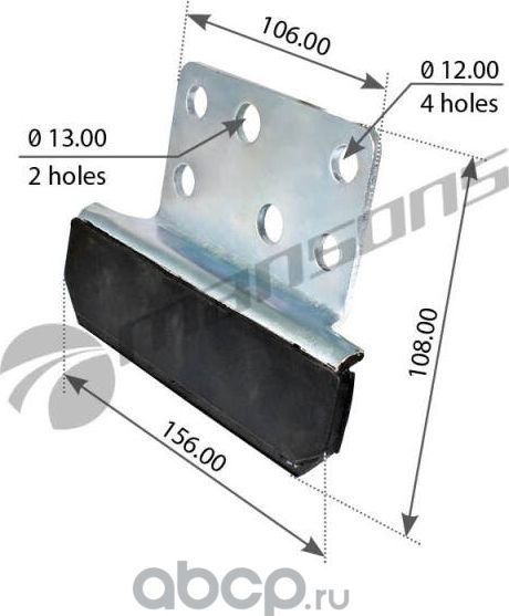 Кронштейн SCANIA крепления радиатора MANSONS. Артикул 100517