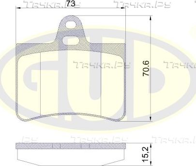 Тормозные колодки G.U.D.. Артикул GBP880164