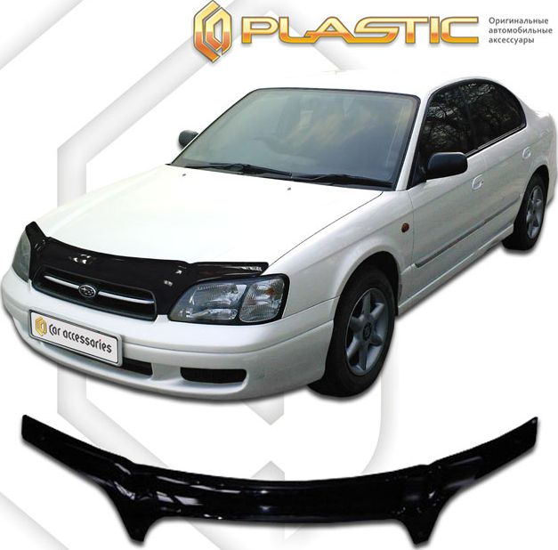 Дефлектор СА Пластик для капота (Classic черный) Subaru Legacy BE5, BE9, BEE 1998-2000. Артикул 2010060100082