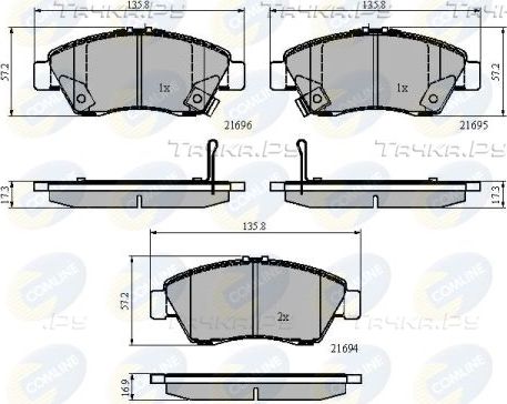 Тормозные колодки Comline Comline передние для Honda Civic VI 1994-2001. Артикул CBP32009