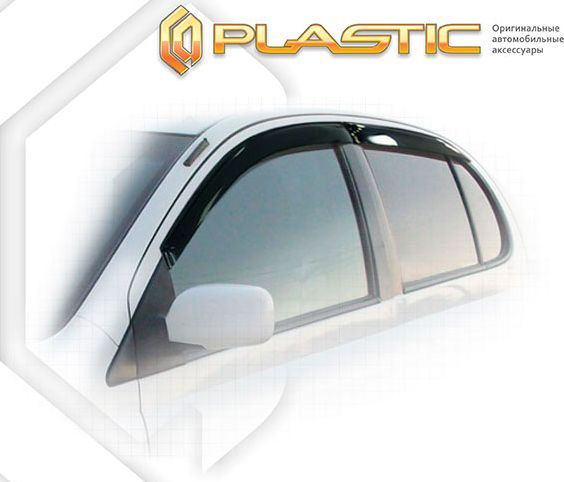 Дефлекторы СА Пластик для окон (Classic полупрозрачный) Toyota Vitz P10 1999-2005. Артикул 2010030300610