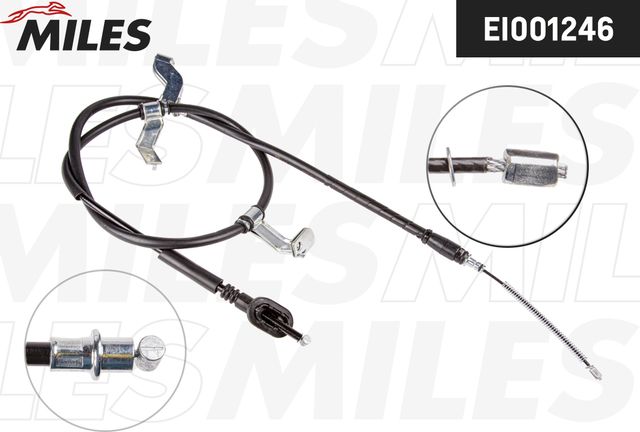 Трос ручного тормоза HYUNDAI TUCSON 04-10 1880мм зад.прав. (Miles). Артикул EI001246