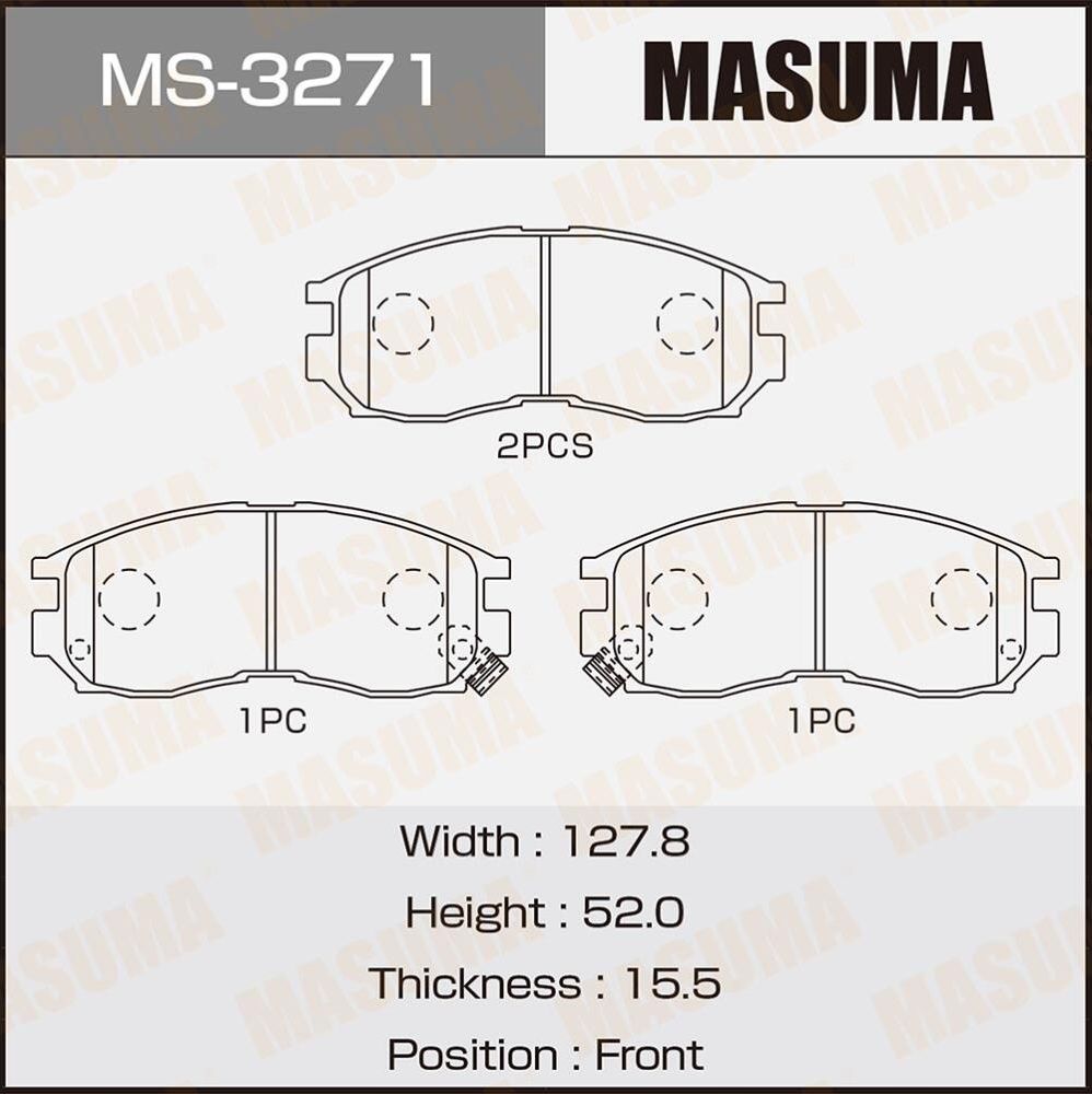 Тормозные колодки Masuma. Артикул MS-3271