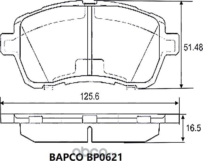 Колодки тормозные дисковые BP0621 передние, комплект, (Bapco) Bapco. Артикул BP0621