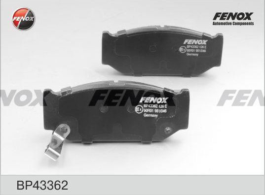 Тормозные колодки Fenox. Артикул BP43362
