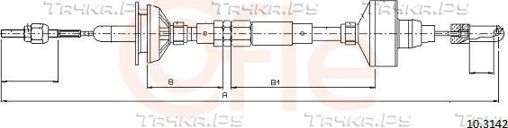 Трос сцепления Cofle. Артикул 10.3142