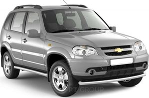 Защита порогов PT Group вогнутая d63 (НПС) для Chevrolet Niva I рестайлинг 2009-2020. Артикул LNV220301