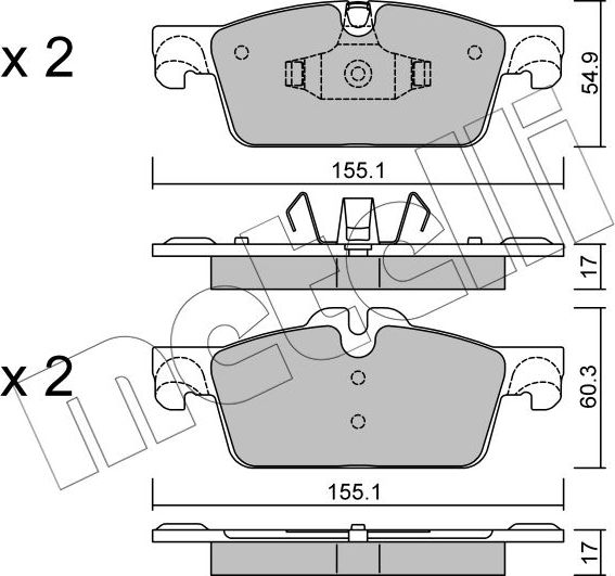 Тормозные колодки Metelli передние для Peugeot 508 I 2010-2018. Артикул 22-0916-0