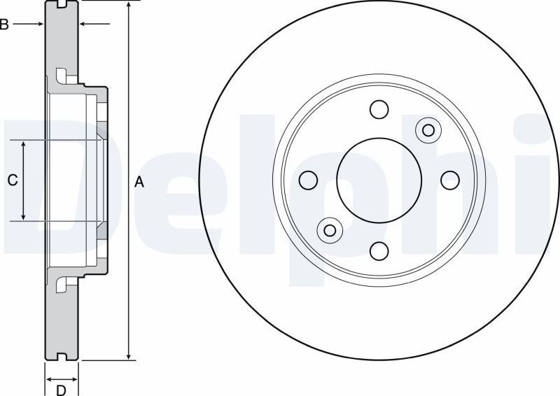 Тормозной диск Delphi. Артикул BG4459C