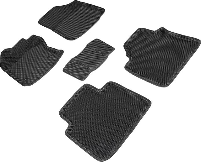 Коврики Seintex 3D EVA Соты для салона Toyota Venza I 2008-2012 ЧЕРНЫЕ. Артикул 95448