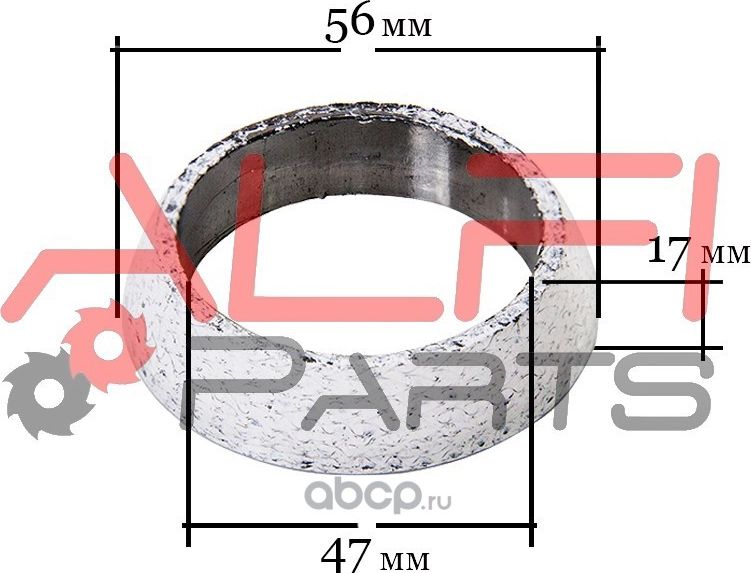 КОЛЬЦО ГЛУШИТЕЛЯ 43 Х 56 Х 17 ALFI PARTS GP1013. Артикул GP1013