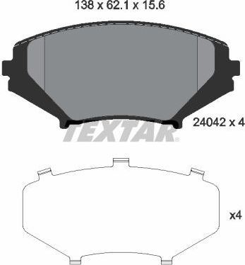Тормозные колодки Textar. Артикул 2404201