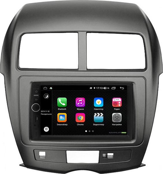Установочный комплект: головное устройство NaviPilot 2DIN с экраном 7" BTN Android 9, DSP, аппаратные кнопки, энкодер для Citroen C4 Aircross 2012-2017. Артикул NPD9L-WR-837-07 AirCross