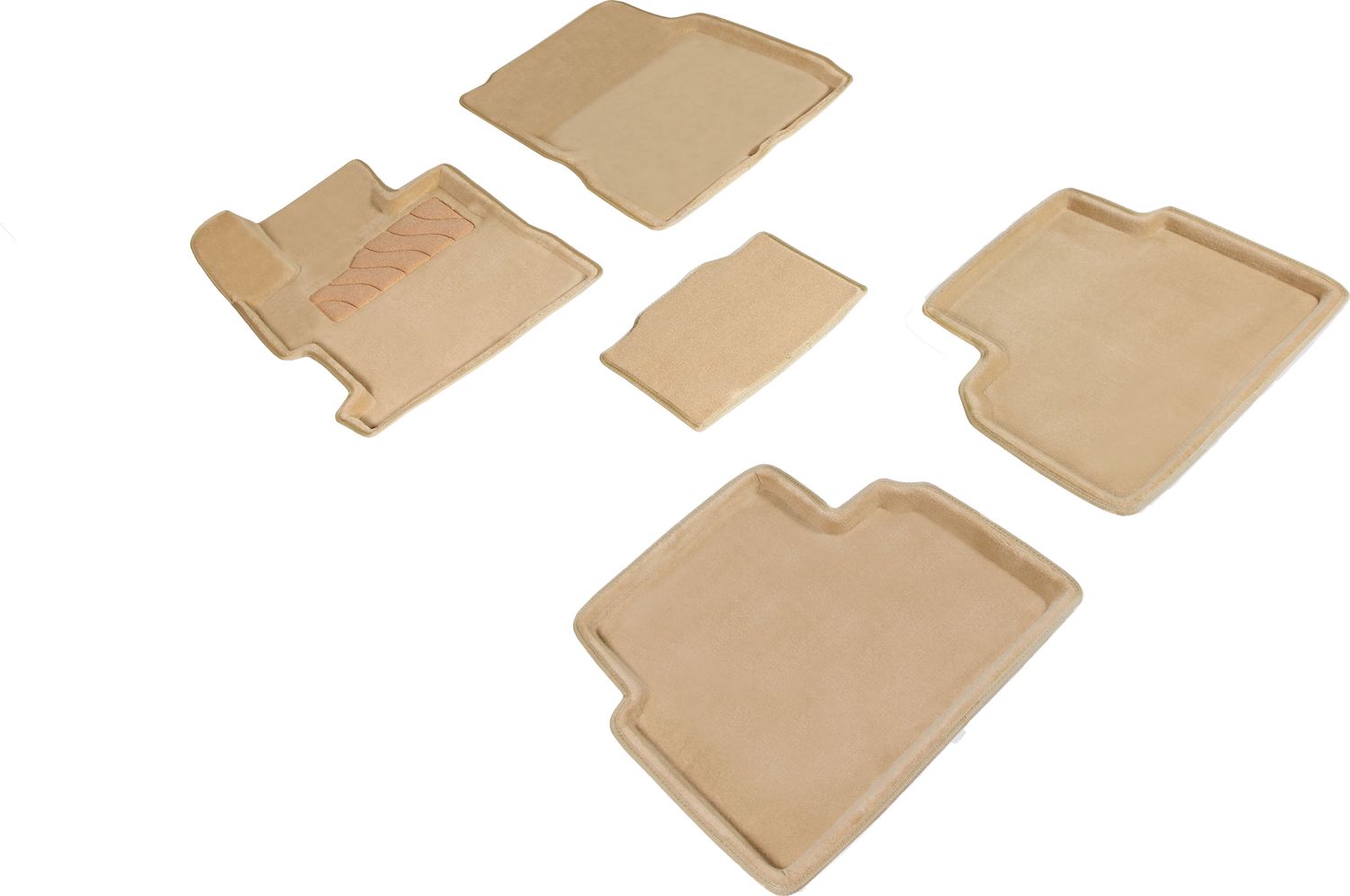 Коврики Seintex 3D ворсовые для салона Honda Civic VIII седан 2006-2011 Бежевые. Артикул 84722