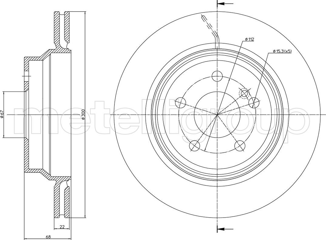 Тормозной диск Metelli. Артикул 23-0625C