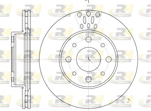 Тормозной диск RoadHouse передний для Fiat Doblo I 2002-2015. Артикул 6517.10